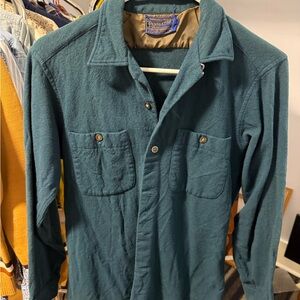 Vintage Teal Pendleton Men's Overshirt